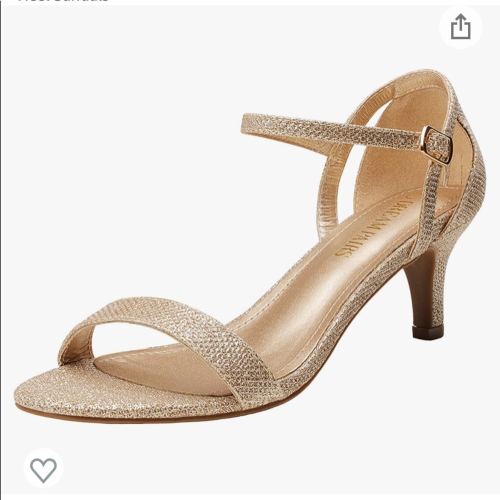 Dream Paris Gold Glitter Sandals